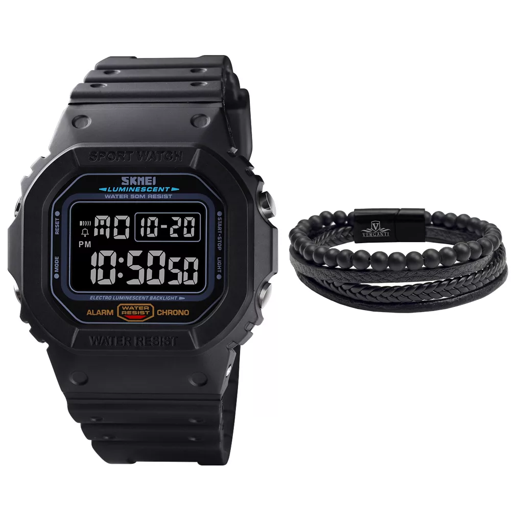 ساعت مچی دیجیتال مردانه اسکمی مدل 1554 به همراه دستبند