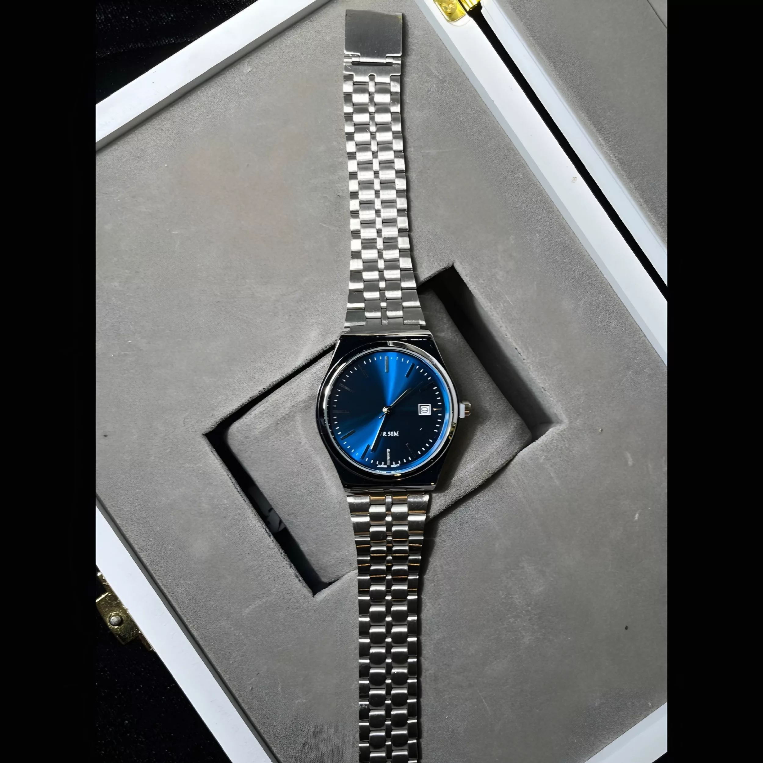 ساعت مچی عقربه‌ای کوارتز مردانه مدل کلاسیک دیت جاست بند استیل کد ۱