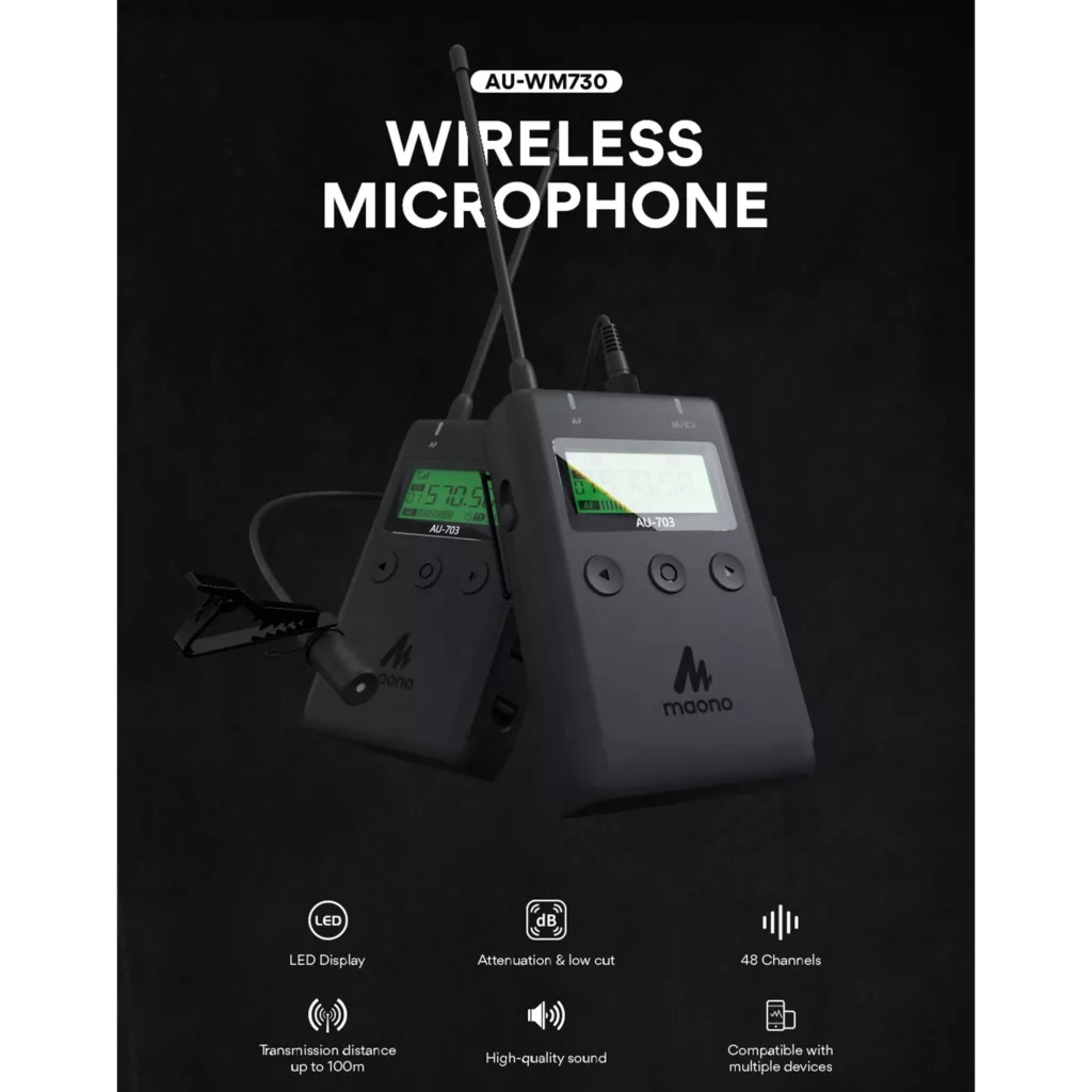 میکروفن بی سیم ماونو مدل AU-WM730