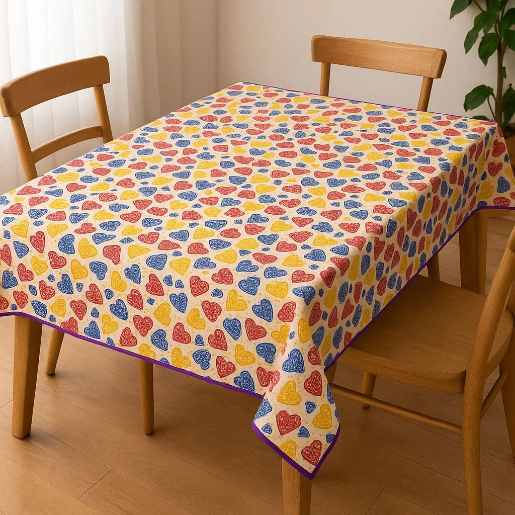 سفره 4 نفره مدل پارچه ای قلب