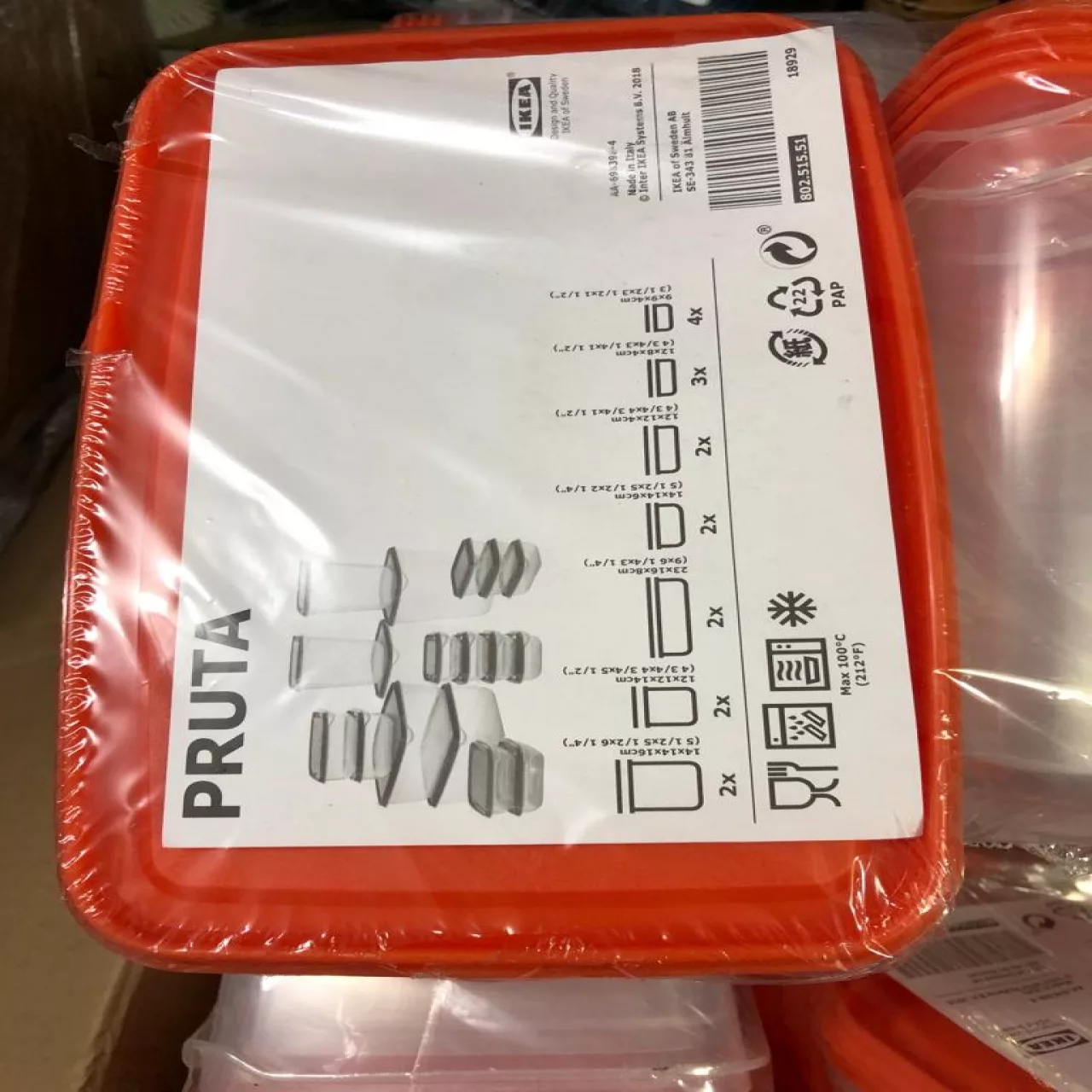 ظرف نگهدارنده ایکیا مدل Pruta مجموعه 17 عددی