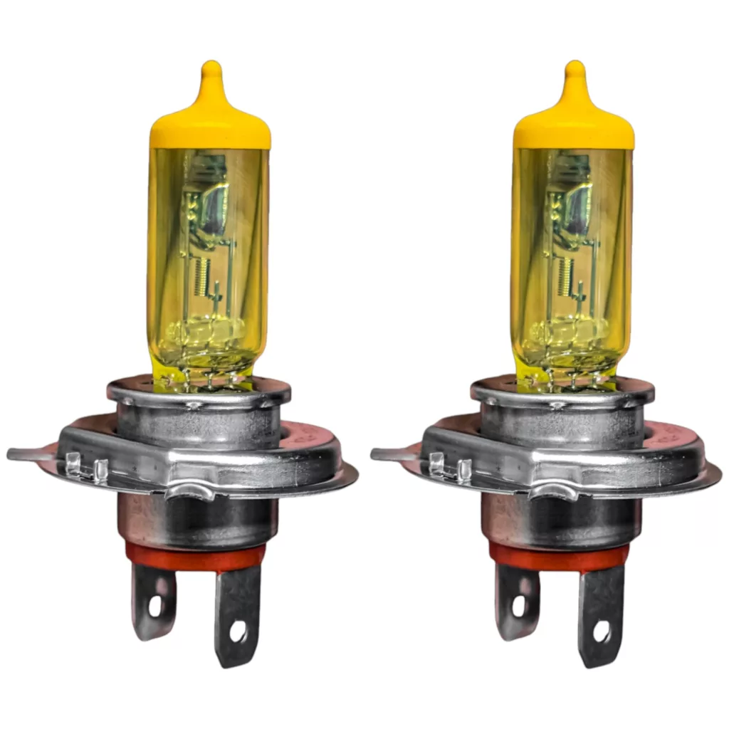 لامپ نور پایین و نور بالا چراغ جلو تک حالته بست یدک مدل Limo.YLW کد W116 پایه H4 مناسب برای مرسدس بنز S کلاس بسته ۲ عددی