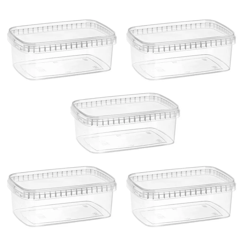 ظرف نگهدارنده طب پلاستیک مدل 1200C بسته 5 عددی