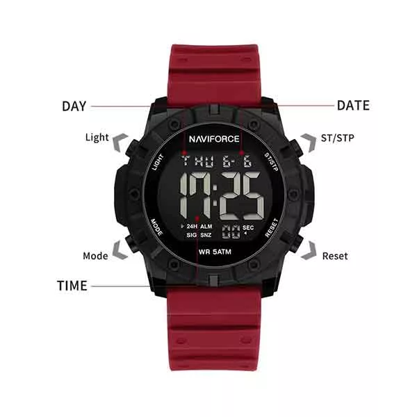 ساعت مچی دیجیتال مردانه نیوی فورس مدل NF7110 B/B/R