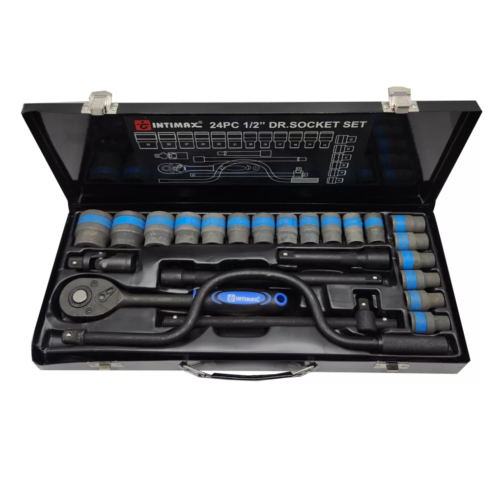 آچار بکس صنعتی اینتیمکث کد 4007 فشارقوی مجموعه 24 عددی