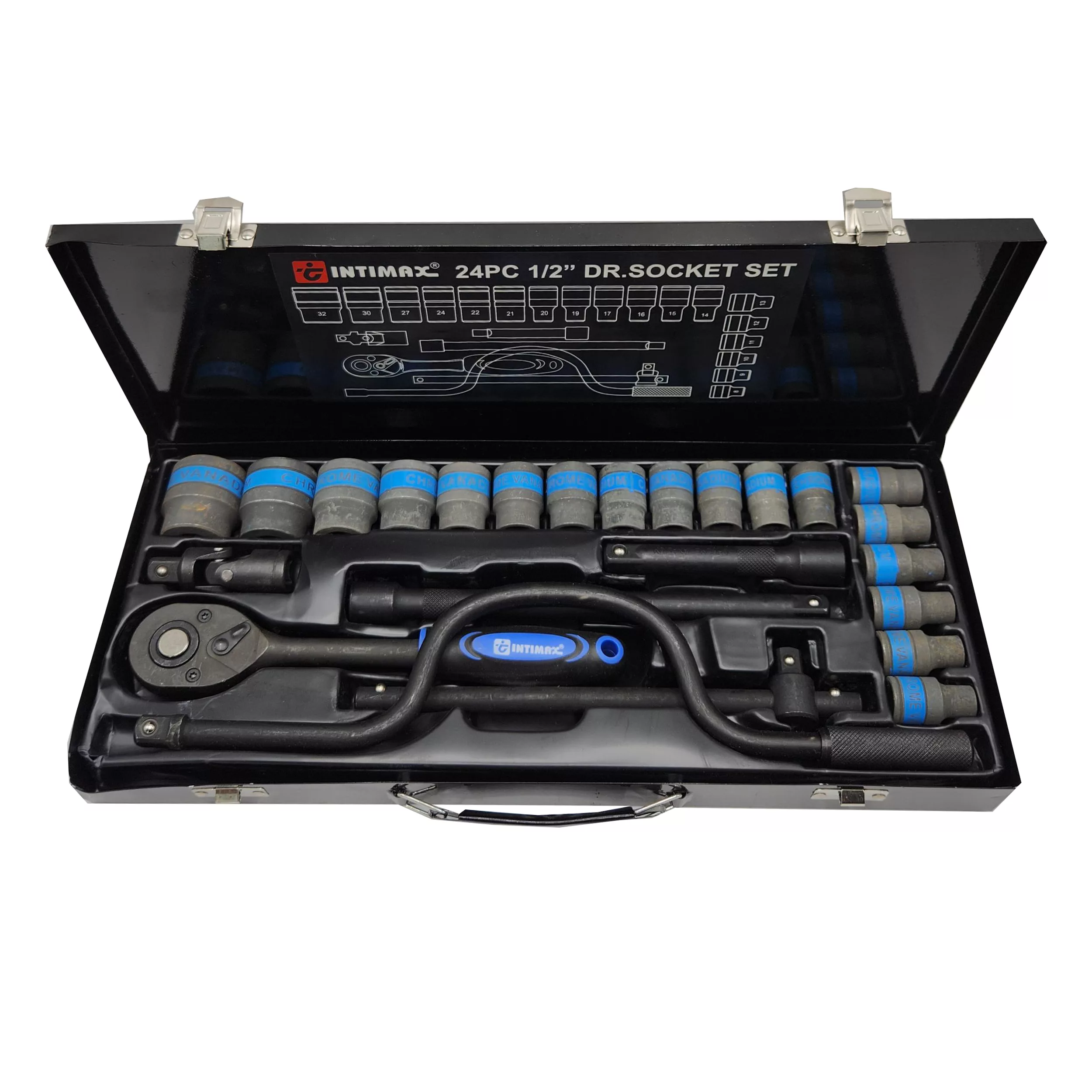 آچار بکس صنعتی اینتیمکث کد 4007 فشارقوی مجموعه 24 عددی