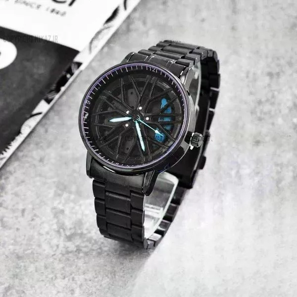 ساعت مچی عقربه‌ای مردانه کوارتز مدل رینگی صفحه متحرک کد 03