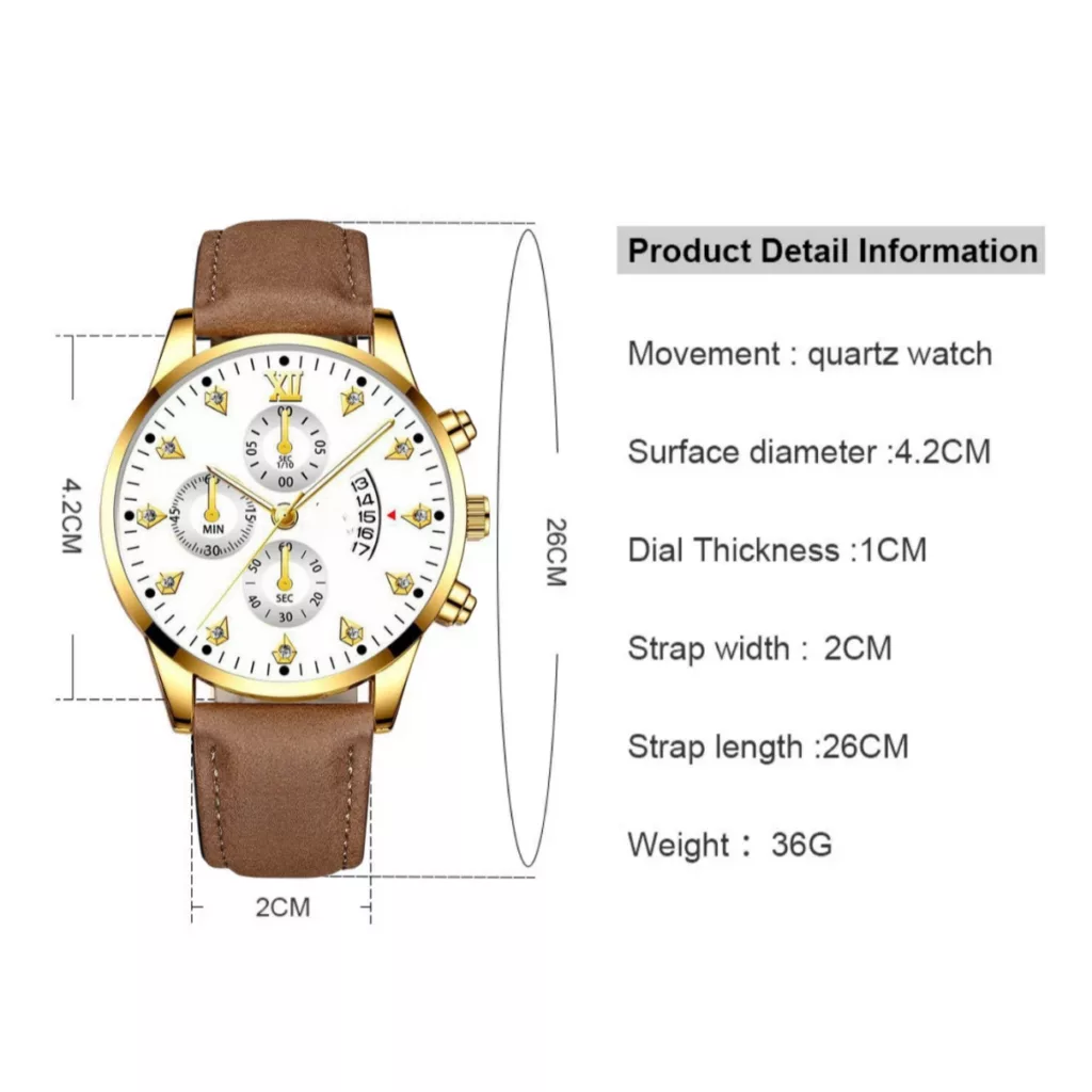 ساعت مچی مردانه کوارتز مدل تک موتوره کد 1.1