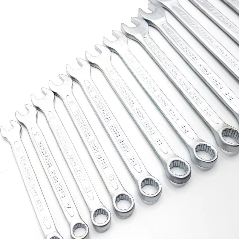 آچار یکسر تخت و یکسر رینگی تک تول مدل cRV STEEL مجموعه 12 عددی