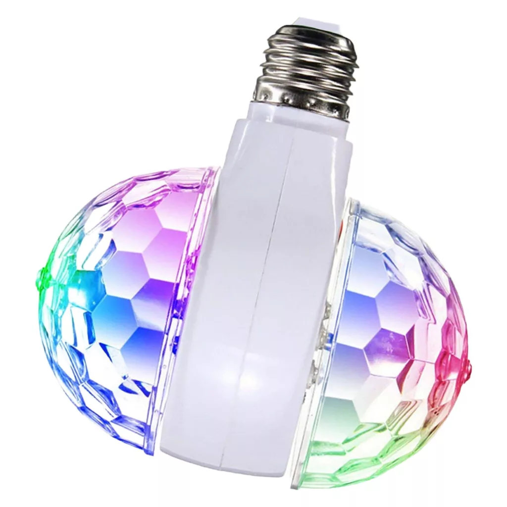 لامپ 6 وات مدل رقص نور گردان دو طرفه کد 6602 پایه E27