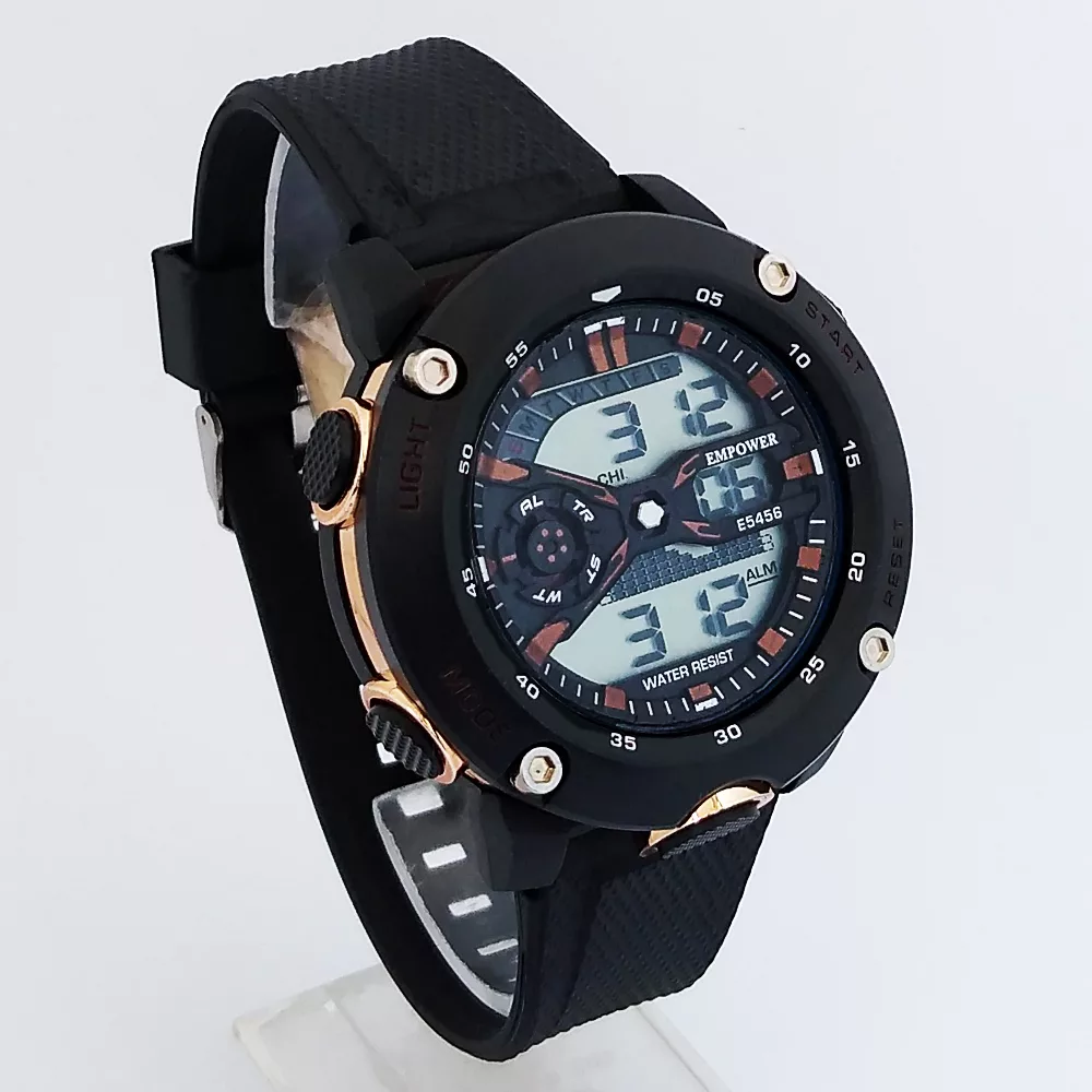 ساعت مچی دیجیتال مردانه امپاور مدل ورزشی اسپرت ضدآب چراغدار استخری کد 414
