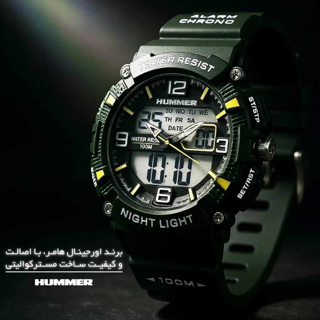 ساعت مچی عقربه‌ای کوارتز مردانه هامر مدل ضدآب رفرنس کد 622H-C2