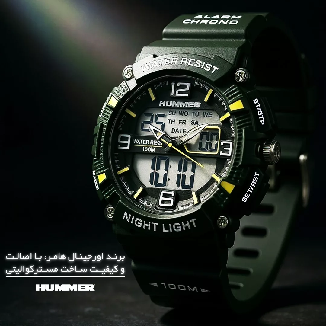 ساعت مچی عقربه‌ای کوارتز مردانه هامر مدل ضدآب رفرنس کد 622H-C2