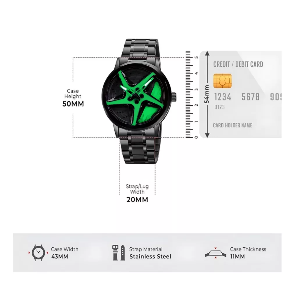 ساعت مچی عقربه‌ای کوارتز مردانه مدل اسپرت صفحه رینگ چرخان کد H