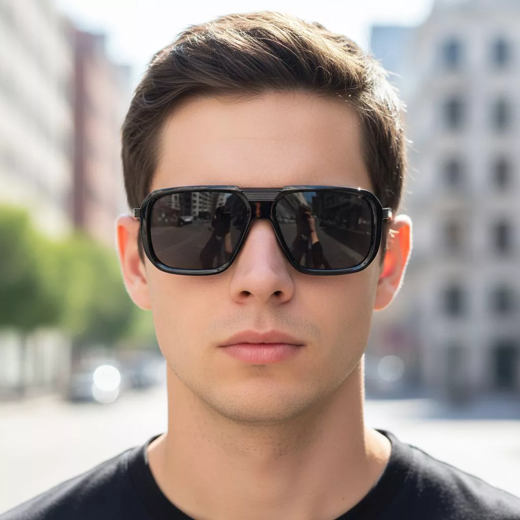 عینک آفتابی مستطیلی مارسلینو مدل M 8503 BL