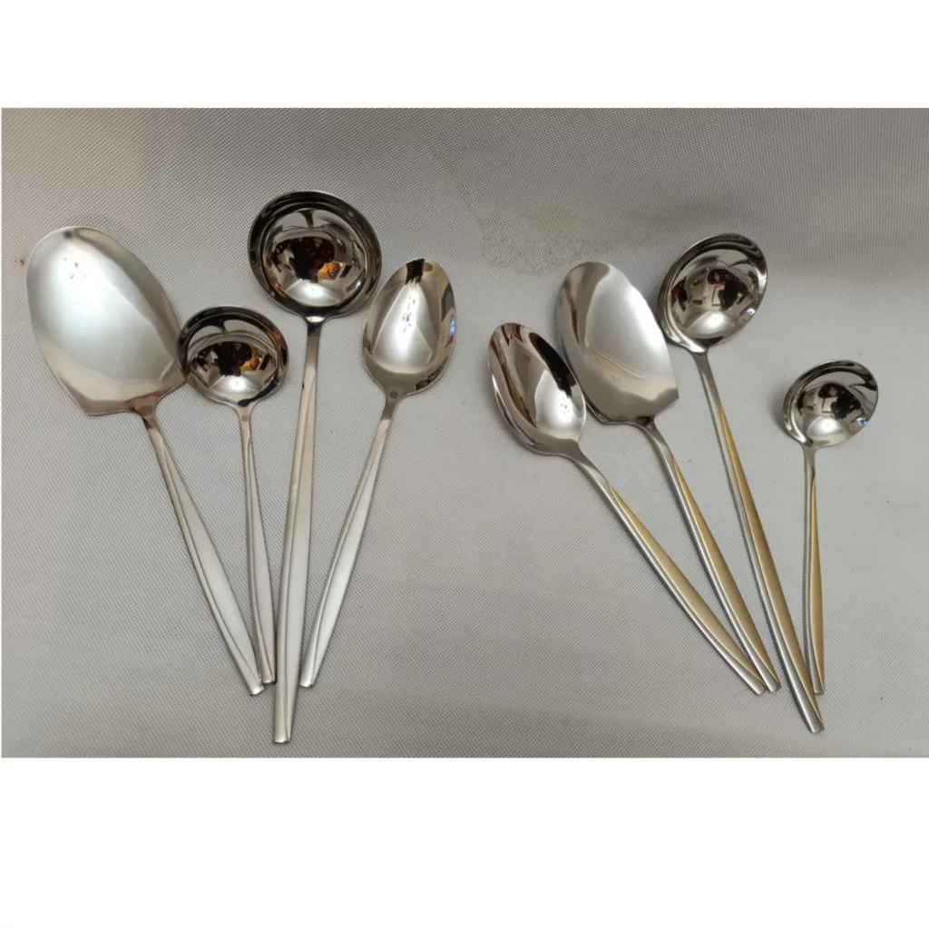 سرویس کفگیر و ملاقه استیل 4 پارچه مدل ماینز