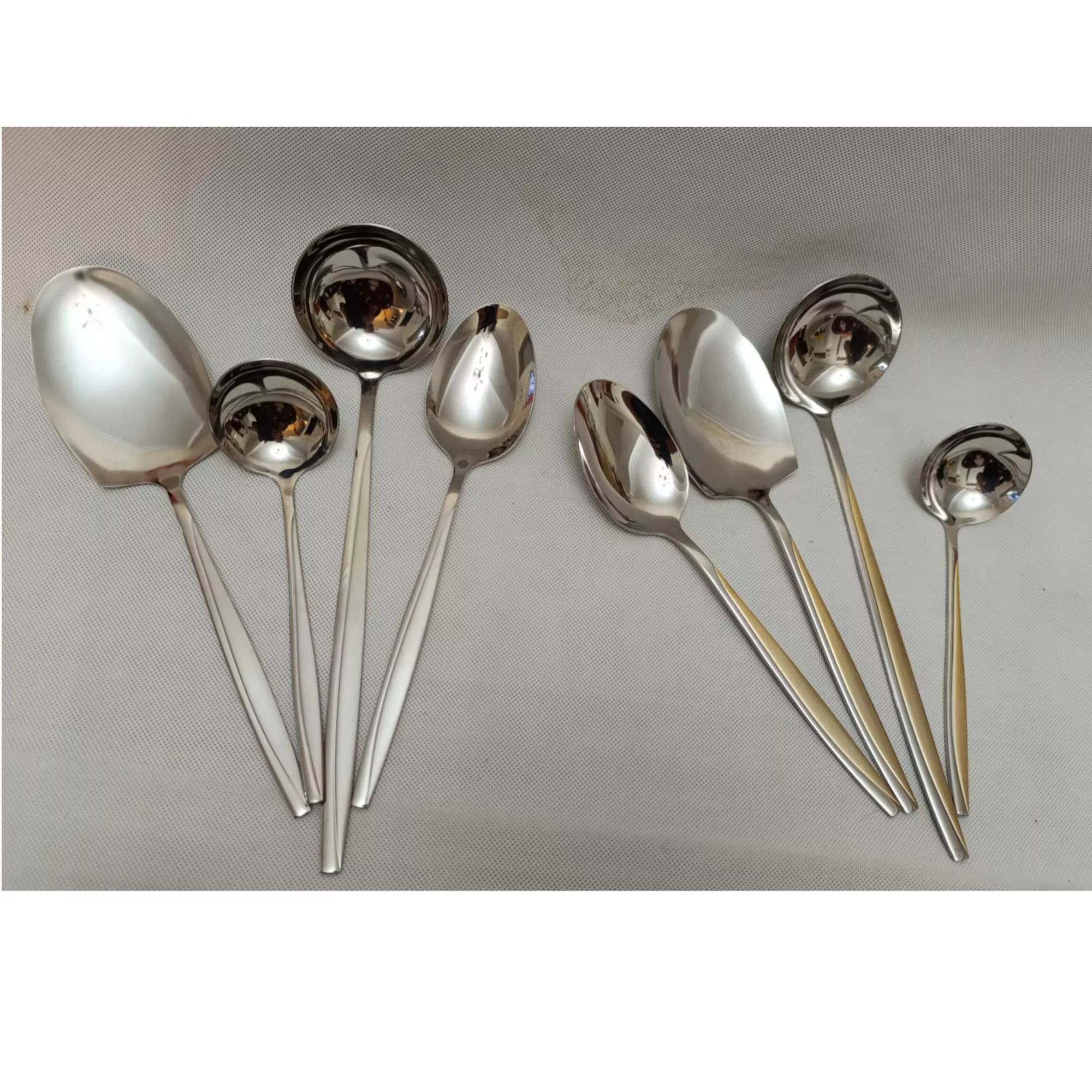 سرویس کفگیر و ملاقه استیل 4 پارچه مدل ماینز