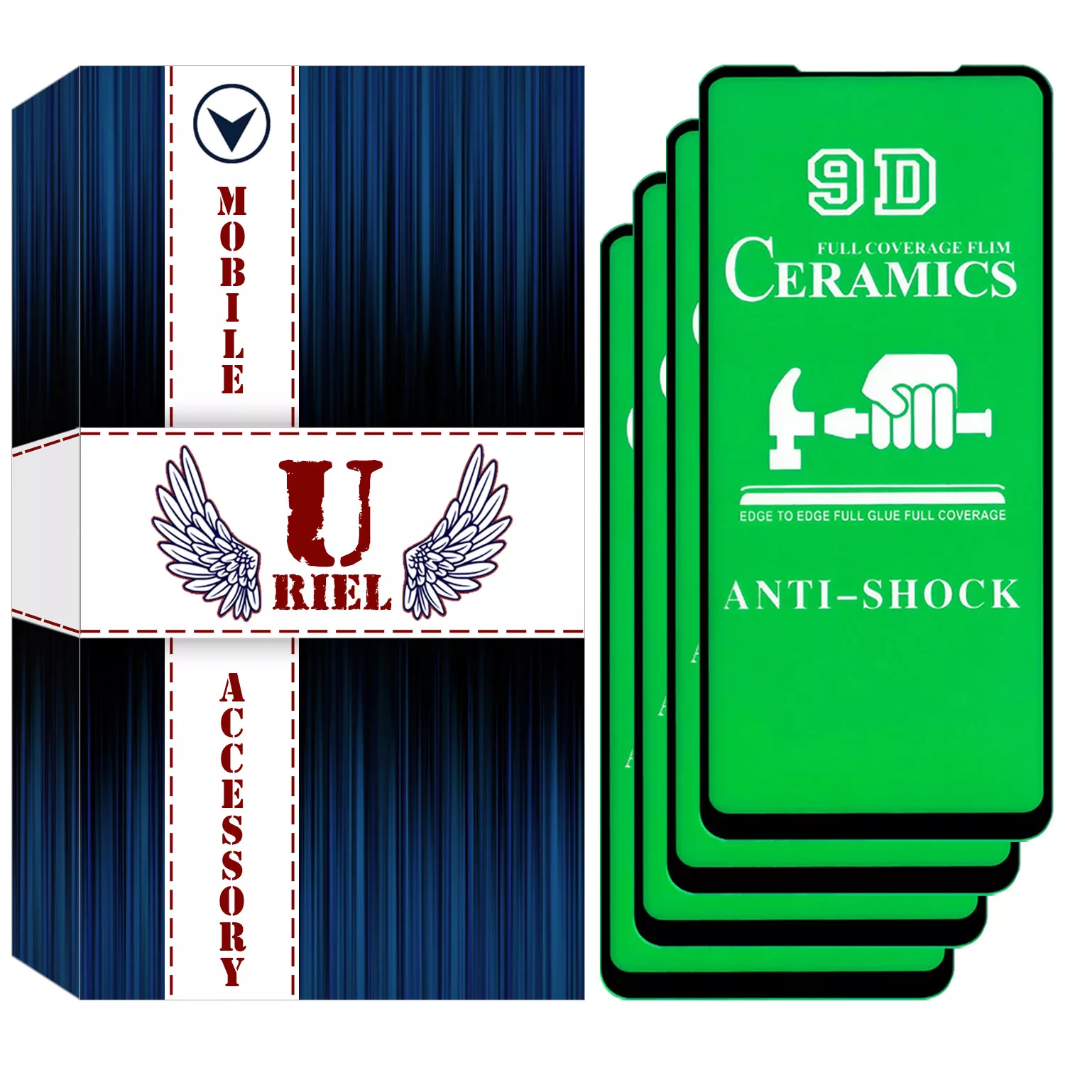 محافظ صفحه نمایش سرامیکی یوریل مدل UCR-S مناسب برای گوشی موبایل شیائومی Mi 9T بسته چهار عددی