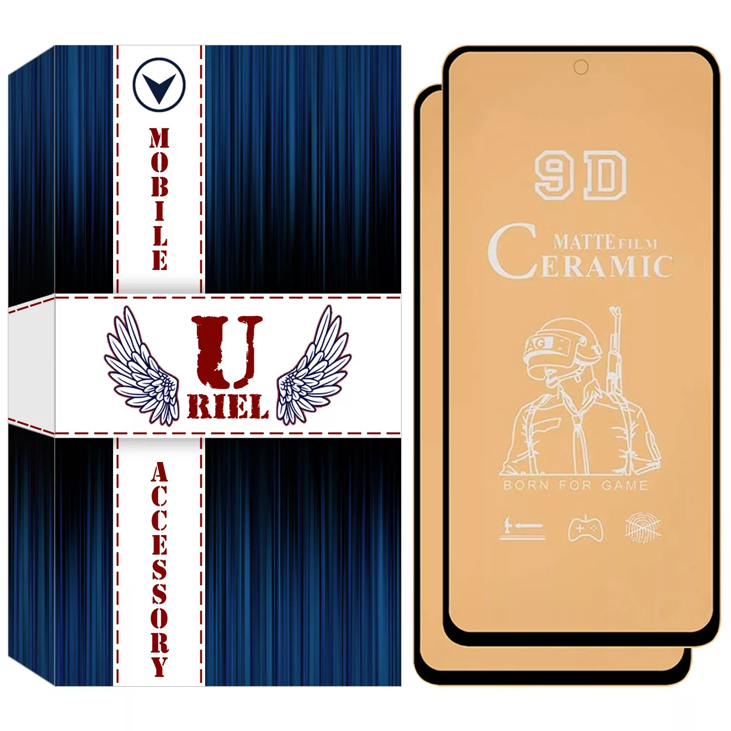 محافظ صفحه نمایش سرامیکی مات یوریل مدل UCM-K مناسب برای گوشی موبایل شیائومی Poco F5 بسته دو عددی