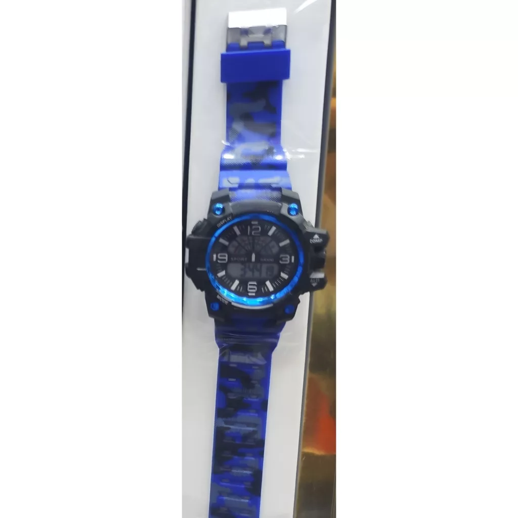 ساعت مچی دیجیتال مردانه مدل اسپرت تک زمانه کرنوگراف بند پیو کد ۱