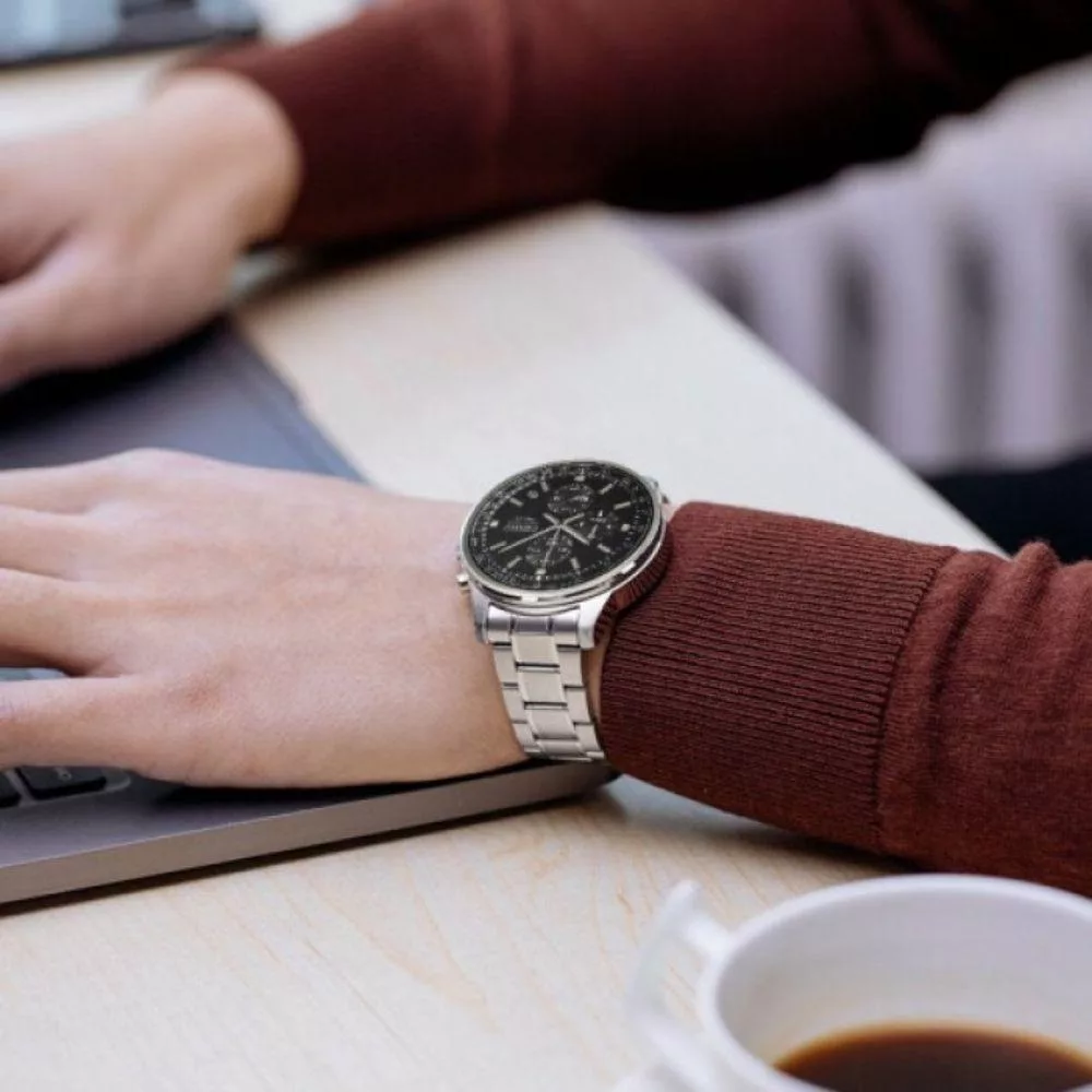 ساعت مچی عقربه‌ای کوارتز مردانه کرنوگراف سیکو مدل SSB379