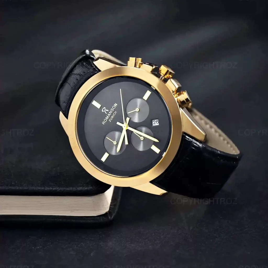 ساعت مچی عقربه‌ای مردانه رومانسون مدل سه موتور فعال کورنوگراف قفل پروانه ای 03