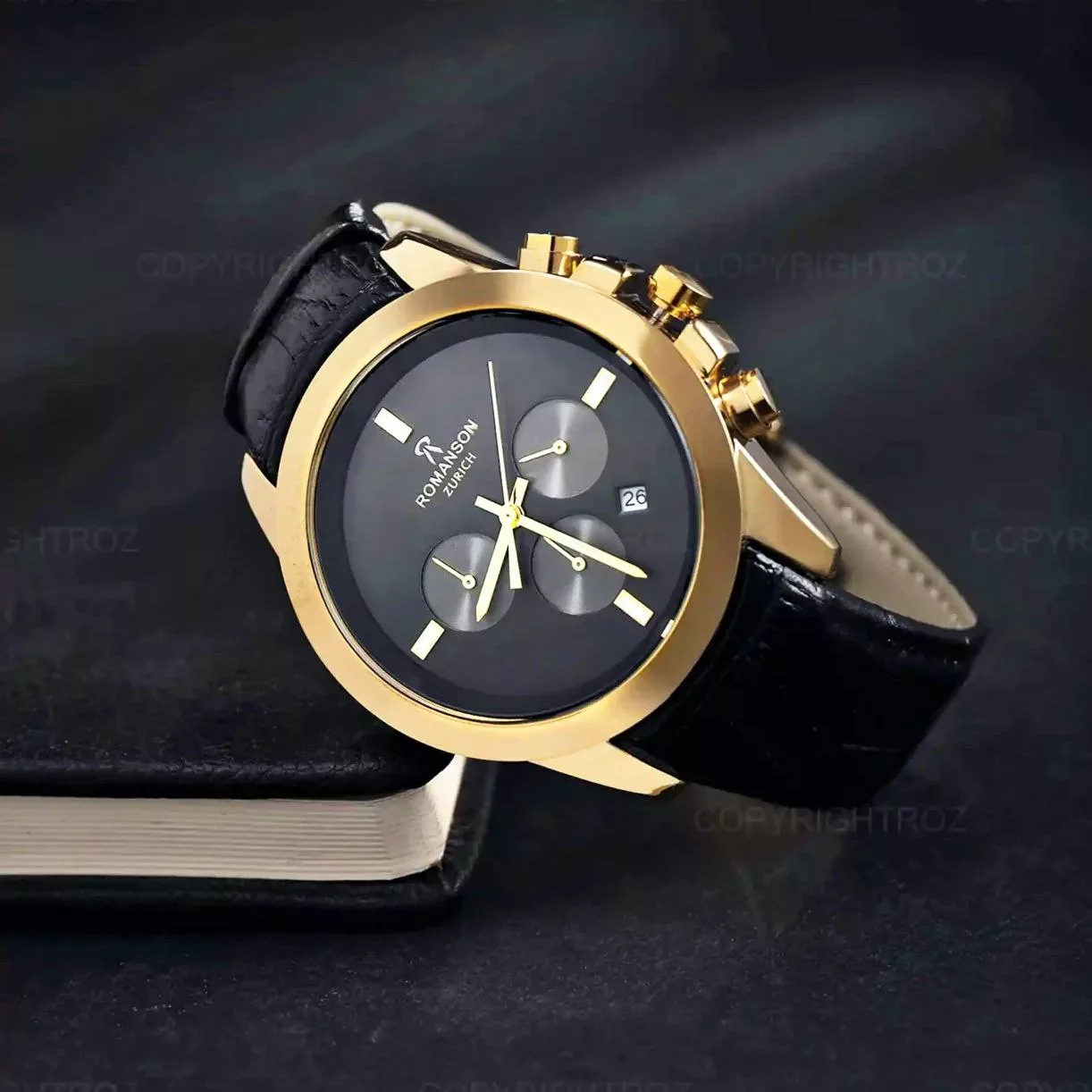 ساعت مچی عقربه‌ای مردانه رومانسون مدل سه موتور فعال کورنوگراف قفل پروانه ای 03