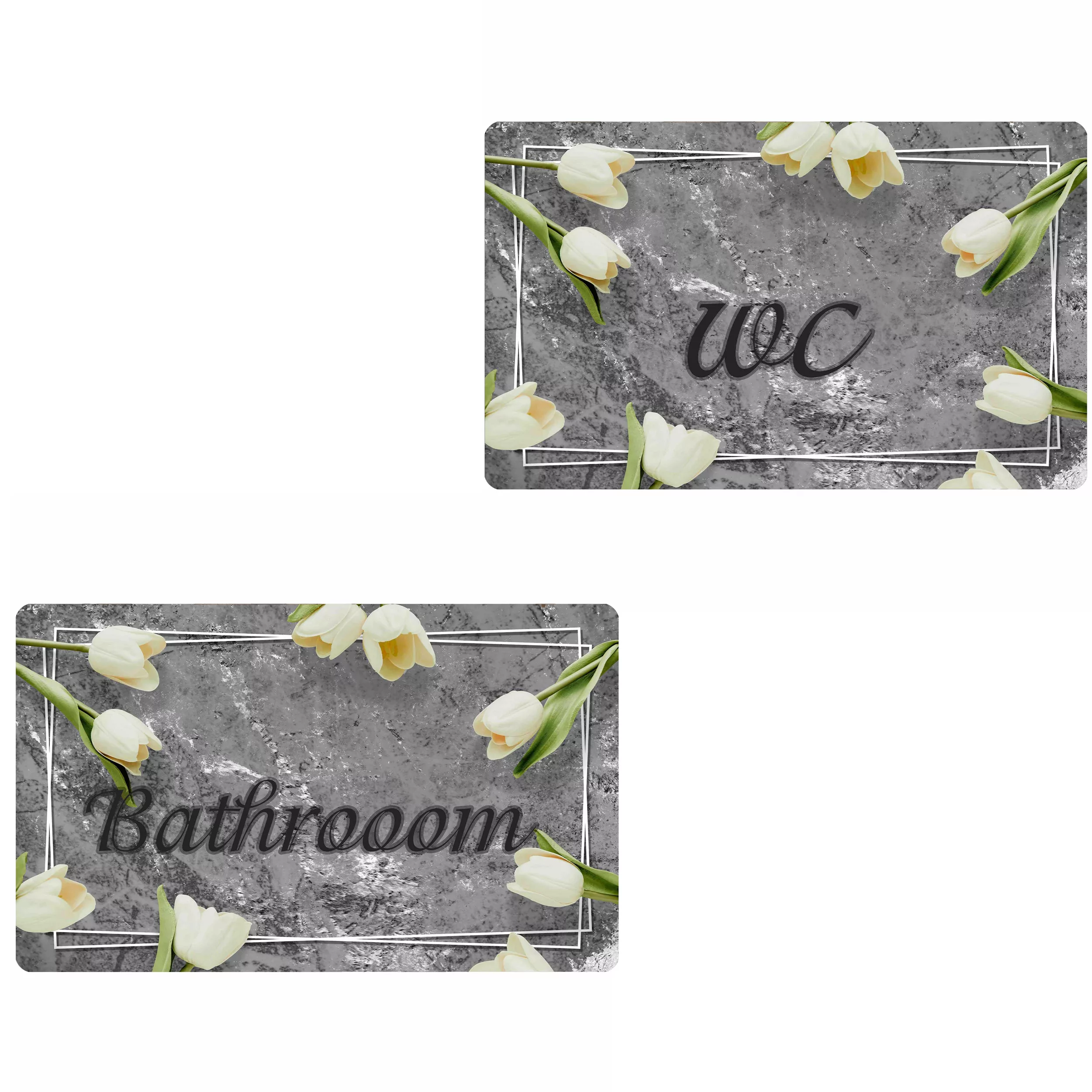 پادری مدل حمام رویه مخمل طرح ترک کد D.1920 مجموعه دو عددی