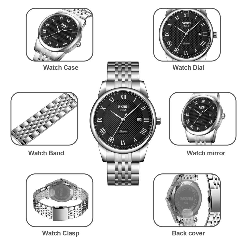 ساعت مچی عقربه‌ای مردانه اسکمی مدل 9058blackman