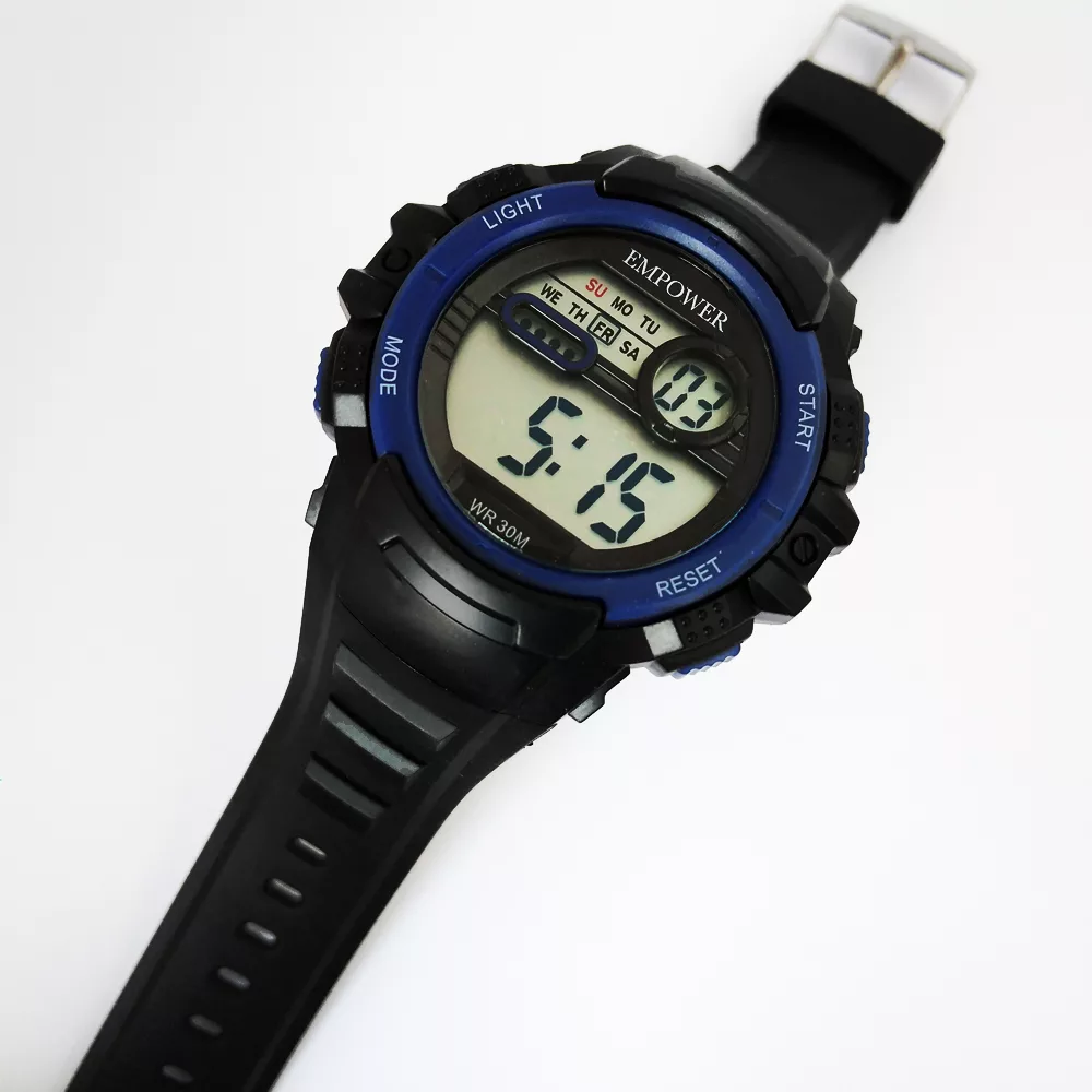 ساعت مچی دیجیتال امپاور مدل اسپرت ضدآب استخری چراغدار کد 1564
