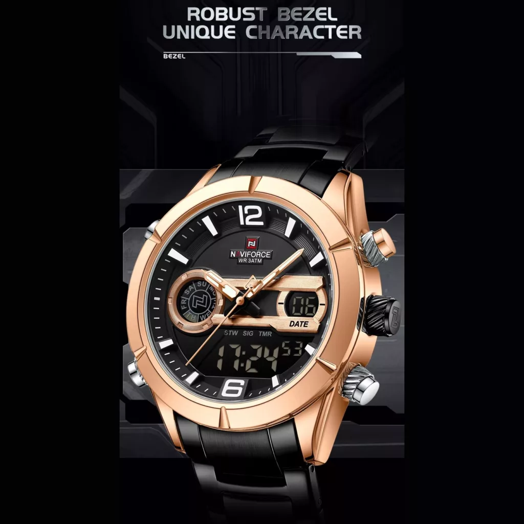 ساعت مچی عقربه‌ای کوارتز مردانه نیوی فورس مدل 9232RGBB