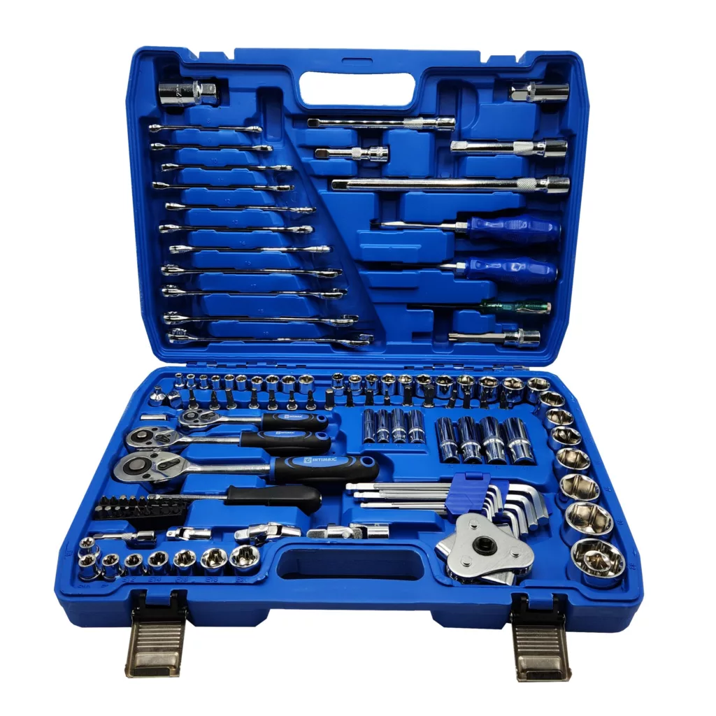 آچار بکس و سری آچار صنعتی اینتیمکس کد 4008 مجموعه 121 عددی