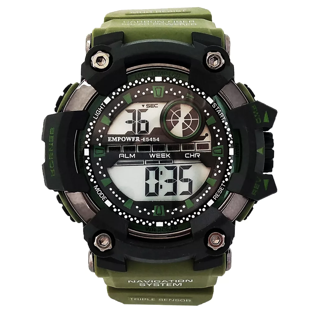 ساعت مچی دیجیتال مردانه مدل چراغدار کرنومتردار اسپرت