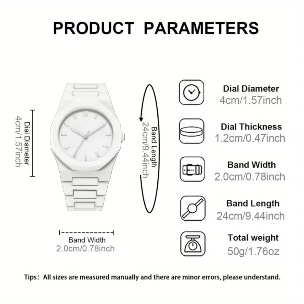 ساعت مچی عقربه‌ای کوارتز مردانه مدل کلاسیک بند سبک قفل مخفی کد ۱۲