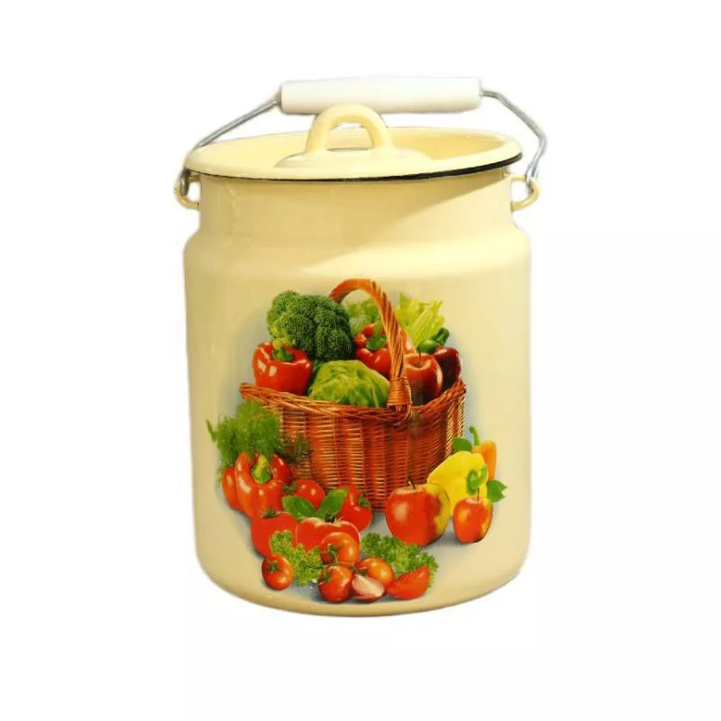 ظرف نگهدارنده مدل لعابی طرح سبزیجات