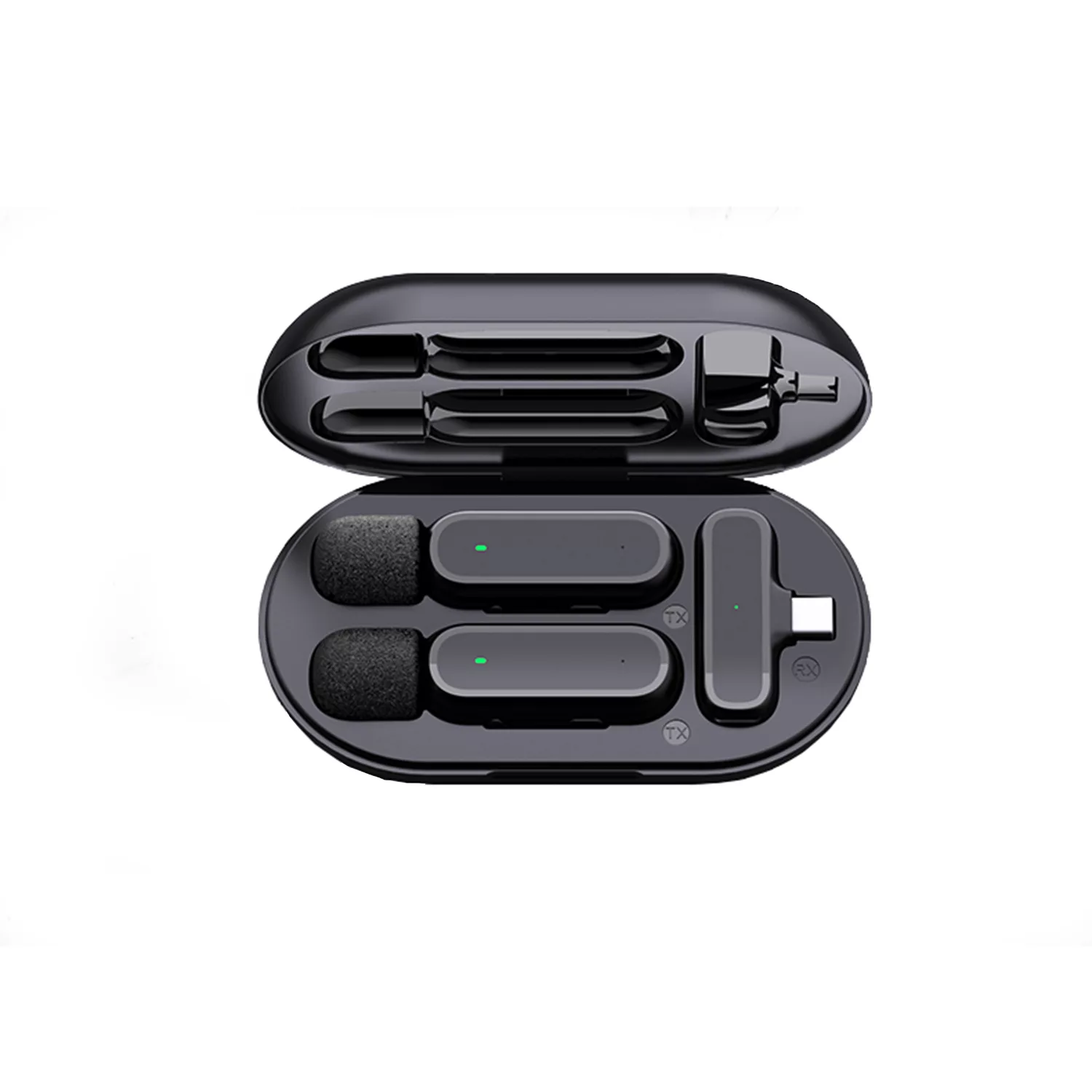 ست میکروفن دوتایی یقه ای  بی سیم مدل K61 DUAL TYPE-C