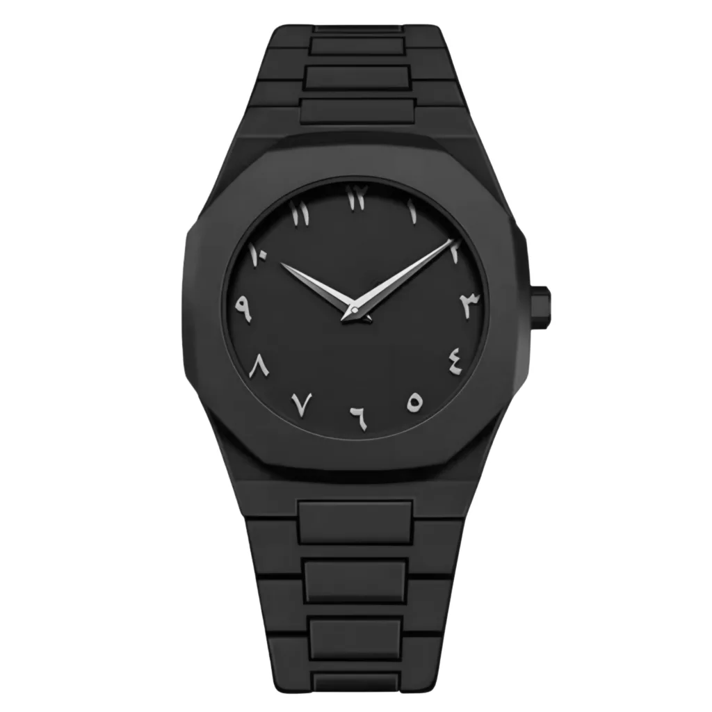 ساعت مچی عقربه‌ای کوارتز مردانه مدل دارک واچ بند سبک قفل مخفی کد ۱۱