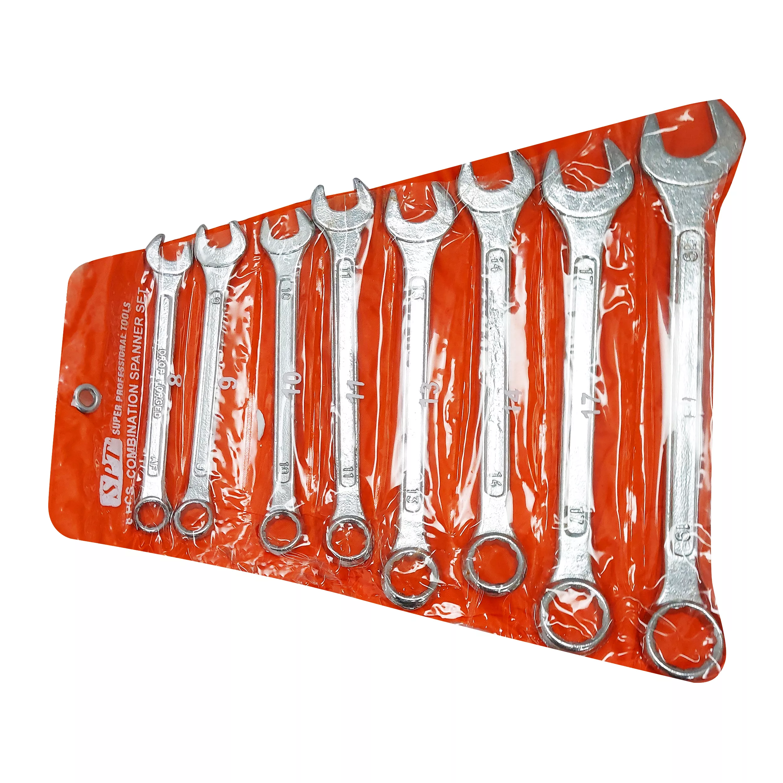 آچار یکسر تخت و یکسر رینگی اس پی تی مدل spt8 مجموعه 8 عددی