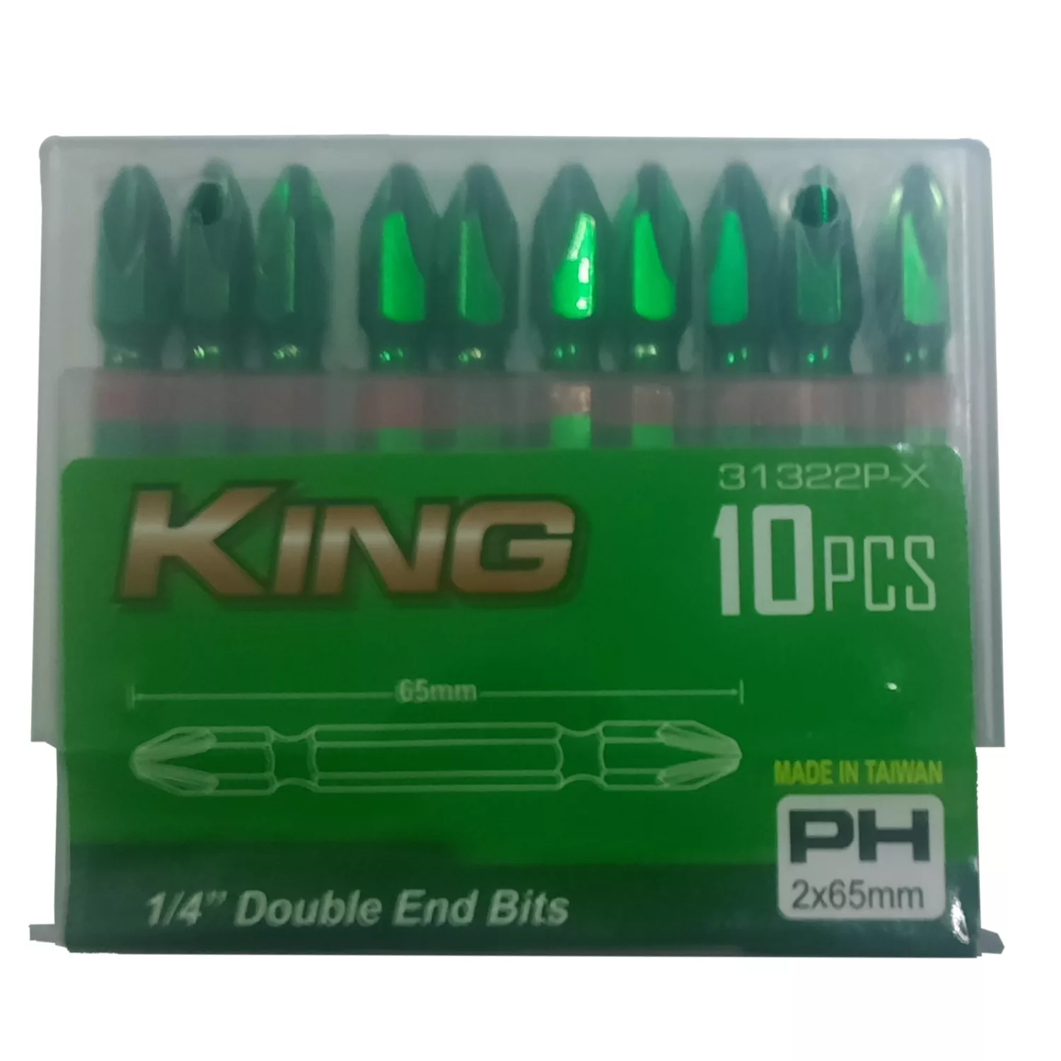 سری پیچ گشتی دو سر چهارسو مدل  KING65  بسته 10 عددی