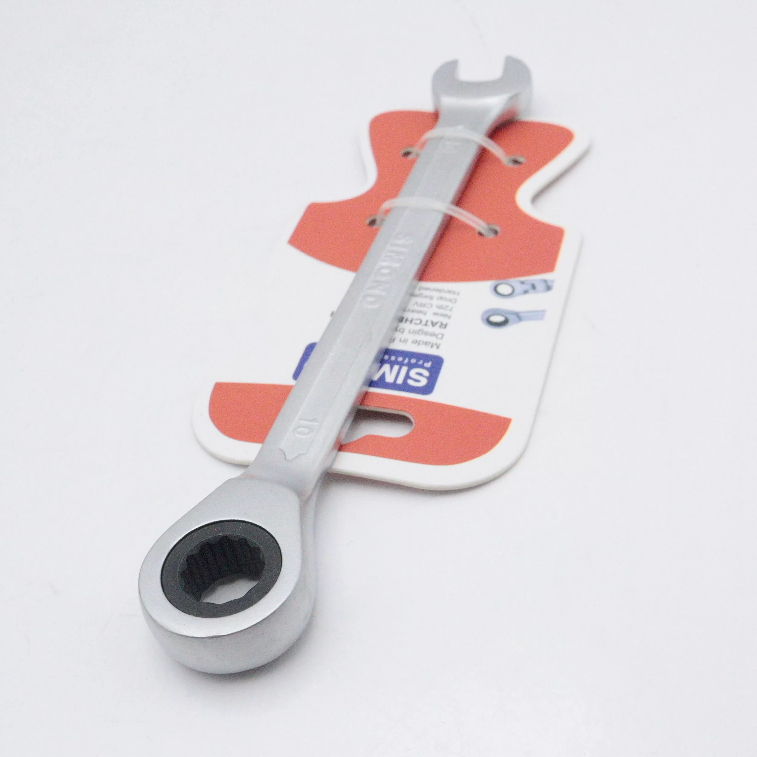 آچار یکسر تخت و یکسر رینگی جغجغه ای سیموند مدل YP-TAIWAN-SIZE010 سایز 10 میلی متر