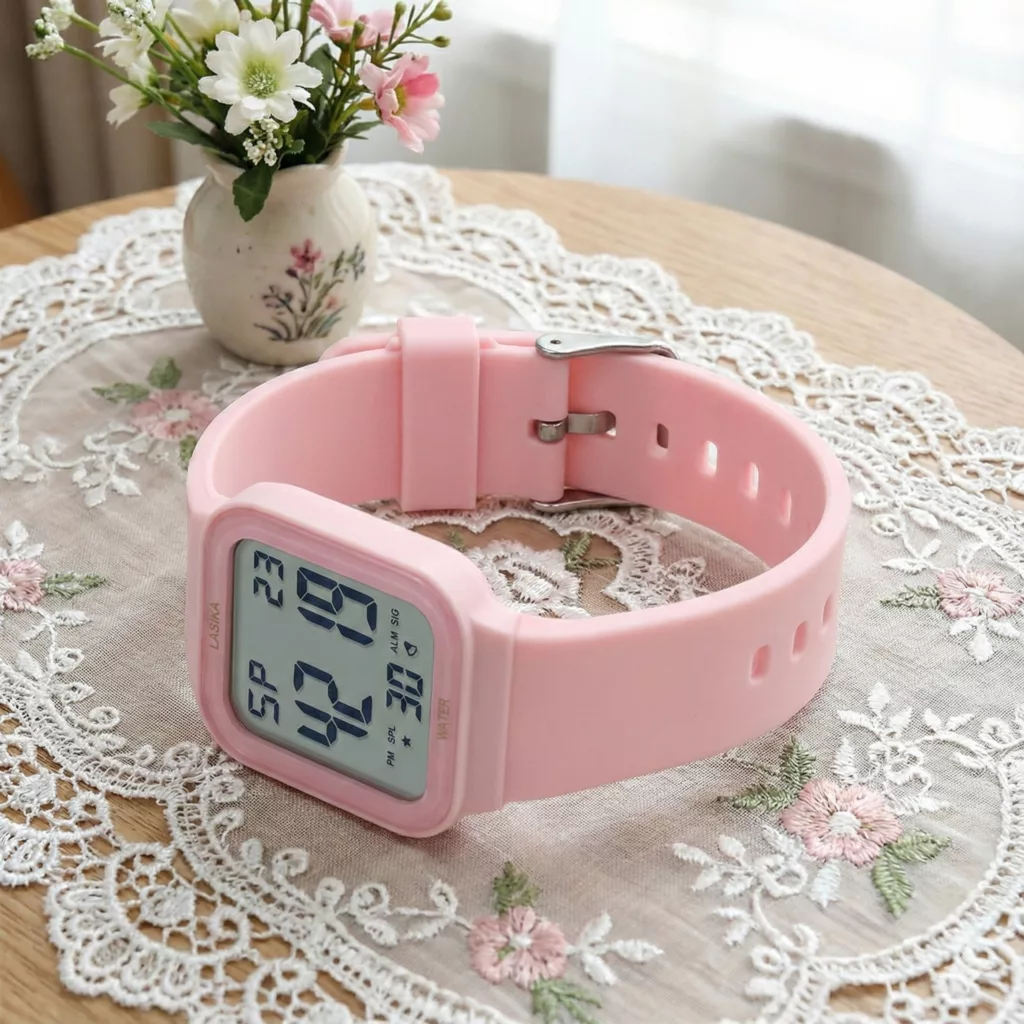 ساعت مچی دیجیتال لاسیکا مدل اسپرت تک زمانه کرنوگراف بند پیو کد L4