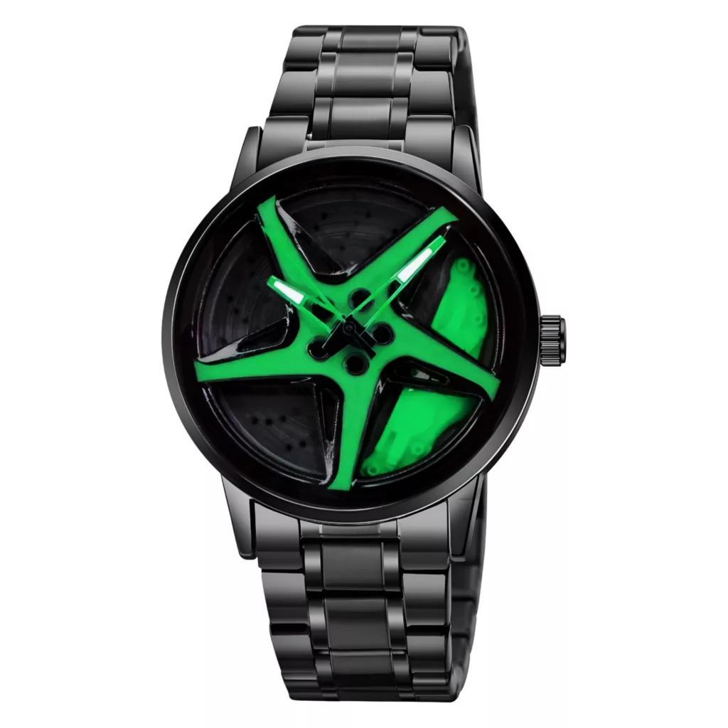 ساعت مچی عقربه‌ای کوارتز مردانه مدل اسپرت صفحه رینگ چرخان کد H