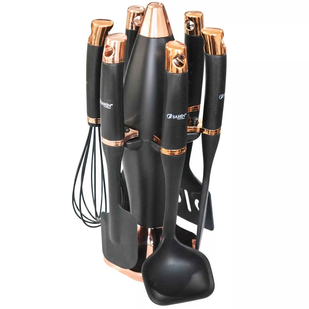 سرویس کفگیر و ملاقه 7 پارچه شاهین مدل STEELA_7SH