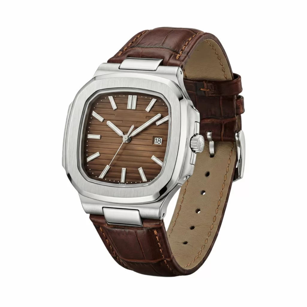 ساعت مچی عقربه‌ای کوارتز مردانه مدل کلاسیک اسپرت تک موتوره بند چرم کد ۵