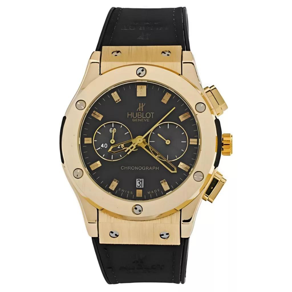 ساعت مچی عقربه‌ای کوارتز مردانه مدل سه موتور فعال کورنوگراف کد Hub 04