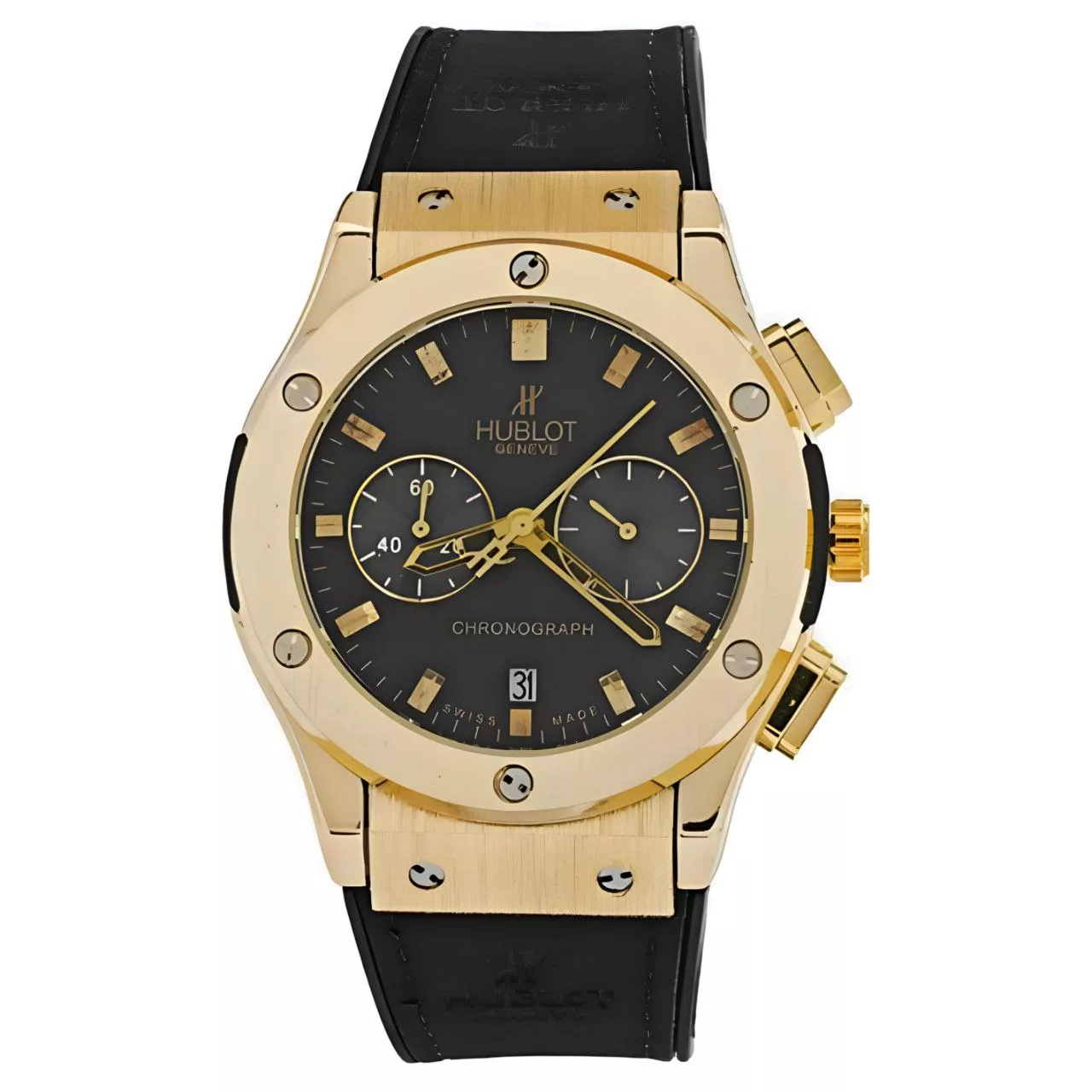 ساعت مچی عقربه‌ای کوارتز مردانه مدل سه موتور فعال کورنوگراف کد Hub 04