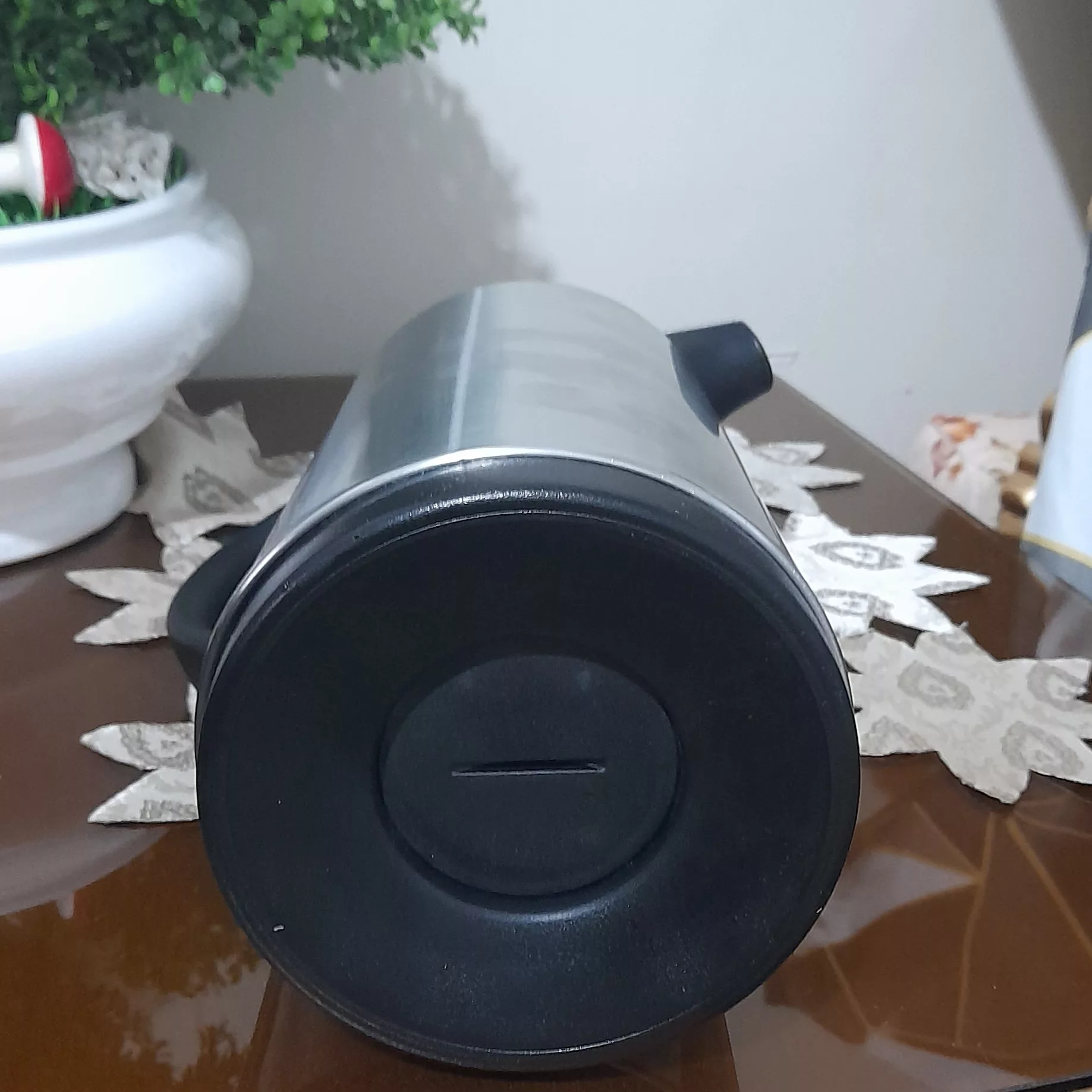 فلاکس مدل شیشه ای طرح استیل گنجایش 1 لیتر