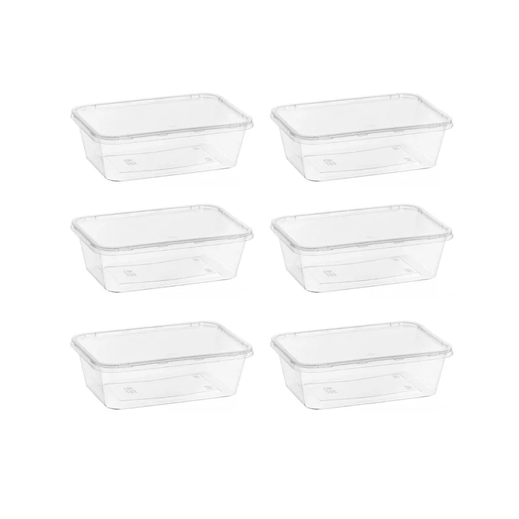 ظرف نگهدارنده پیکنیک مدل 750cc بسته 6 عددی