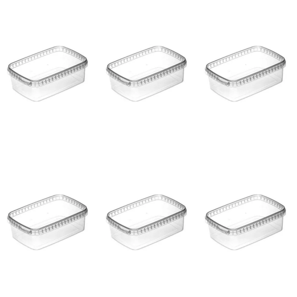ظرف نگهدارنده طب پلاستیک مدل مایکروویوی کد 400cc مجموعه شش عددی