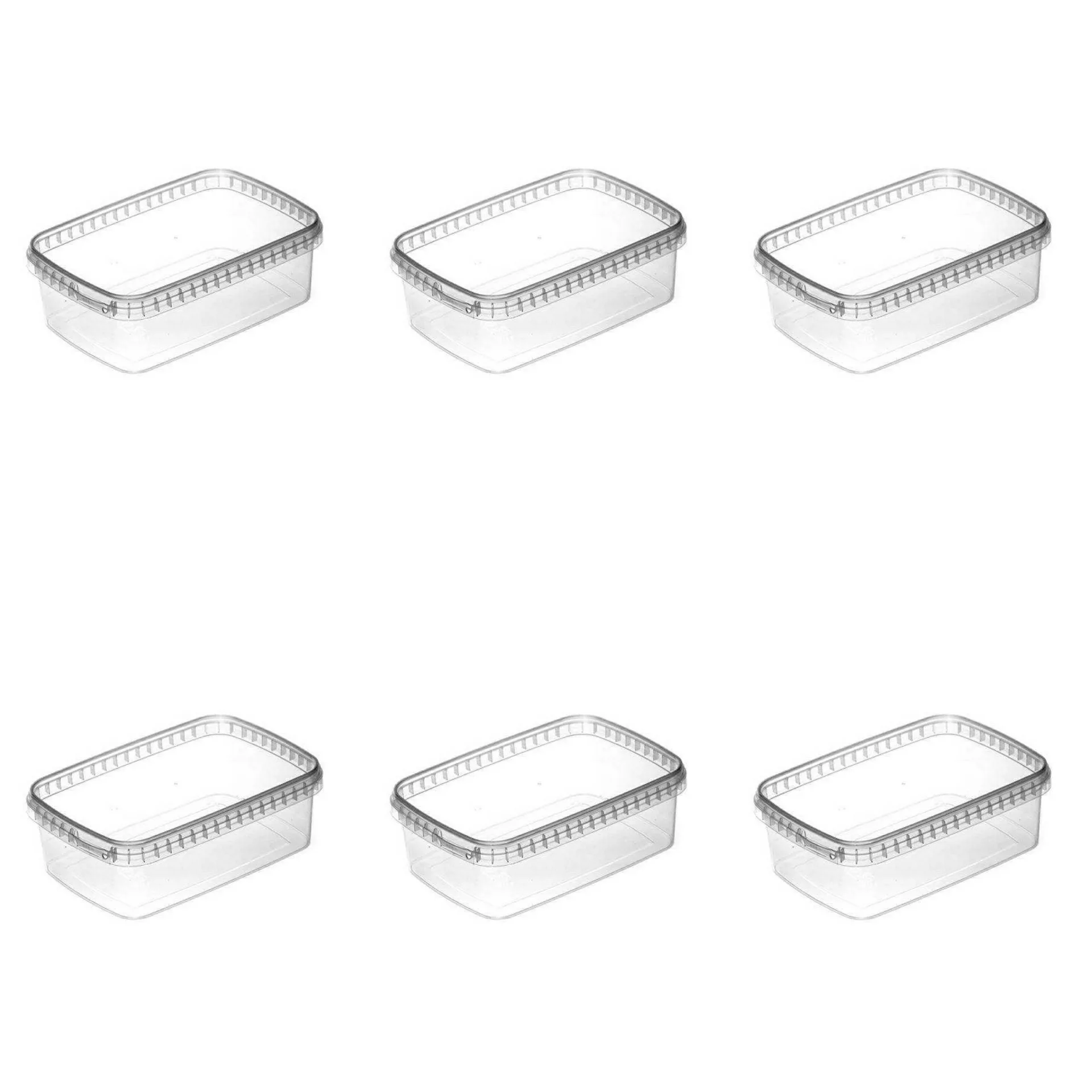 ظرف نگهدارنده طب پلاستیک مدل مایکروویوی کد 400cc مجموعه شش عددی